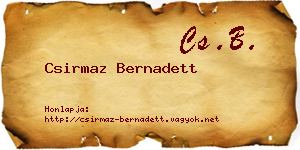 Csirmaz Bernadett névjegykártya