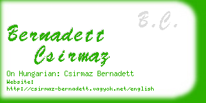 bernadett csirmaz business card